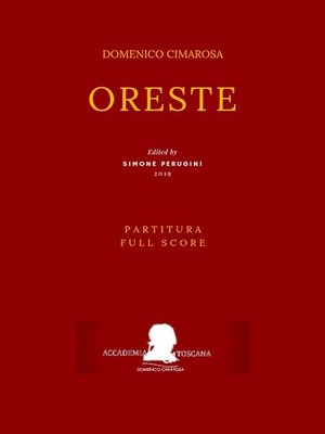 cover image of Cimarosa--Oreste (Partitura--Full Score)